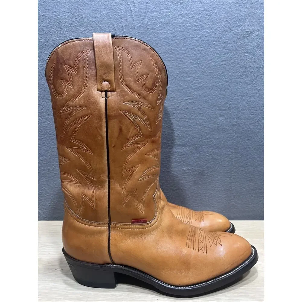 Durango Western Ranch Riding Distress Mens Boots Brown Size 10.5 EE